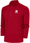 Main image for Antigua Nebraska Cornhuskers Mens Red Football Tribute Long Sleeve 1/4 Zip Pullover