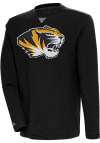 Main image for Antigua Missouri Tigers Mens Black Flier Bunker Long Sleeve Crew Sweatshirt