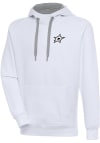 Main image for Antigua Dallas Stars Mens White Metallic Logo Victory Long Sleeve Hoodie