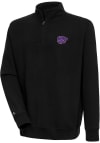 Main image for Antigua K-State Wildcats Mens Black Victory Long Sleeve 1/4 Zip Pullover