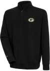 Main image for Antigua Green Bay Packers Mens Black Victory Long Sleeve 1/4 Zip Pullover
