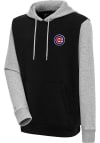 Main image for Antigua Chicago Cubs Mens Black Victory Colorblock Long Sleeve Hoodie