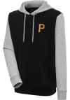 Main image for Antigua Pittsburgh Pirates Mens Black Victory Colorblock Long Sleeve Hoodie