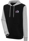 Main image for Antigua Colorado Avalanche Mens Black Victory Colorblock Long Sleeve Hoodie