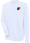Main image for Antigua Baltimore Orioles Mens White Victory Long Sleeve Crew Sweatshirt