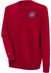 Main image for Antigua Chicago Cubs Mens Red Victory Long Sleeve Crew Sweatshirt