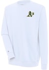 Main image for Antigua Oakland Athletics Mens White Victory Long Sleeve Crew Sweatshirt