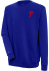 Main image for Antigua Philadelphia Phillies Mens Blue Victory Long Sleeve Crew Sweatshirt