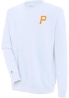 Main image for Antigua Pittsburgh Pirates Mens White Victory Long Sleeve Crew Sweatshirt