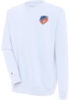 Main image for Antigua FC Cincinnati Mens White Victory Long Sleeve Crew Sweatshirt