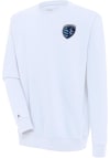 Main image for Antigua Sporting Kansas City Mens White Victory Long Sleeve Crew Sweatshirt