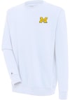 Main image for Antigua Michigan Wolverines Mens White Victory Long Sleeve Crew Sweatshirt