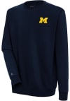 Main image for Mens Michigan Wolverines Navy Blue Antigua Victory Crew Sweatshirt