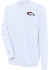 Main image for Antigua Denver Broncos Mens White Victory Long Sleeve Crew Sweatshirt