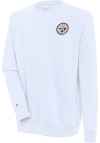 Main image for Antigua Pittsburgh Steelers Mens White Victory Long Sleeve Crew Sweatshirt