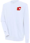 Main image for Antigua Calgary Flames Mens White Victory Long Sleeve Crew Sweatshirt