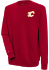 Main image for Antigua Calgary Flames Mens Red Victory Long Sleeve Crew Sweatshirt