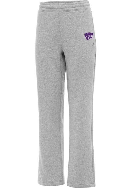 Womens K-State Wildcats Grey Antigua Victory Sweatpants