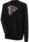 Main image for Antigua Atlanta Falcons Mens Black Chenille Logo Victory Long Sleeve Crew Sweatshirt