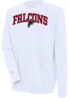 Main image for Antigua Atlanta Falcons Mens White Chenille Logo Victory Long Sleeve Crew Sweatshirt