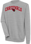 Main image for Antigua Arizona Cardinals Mens Grey Chenille Logo Victory Long Sleeve Crew Sweatshirt