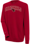 Main image for Antigua Arizona Cardinals Mens Red Chenille Logo Victory Long Sleeve Crew Sweatshirt