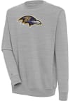 Main image for Antigua Baltimore Ravens Mens Grey Chenille Logo Victory Long Sleeve Crew Sweatshirt