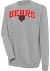 Main image for Antigua Chicago Bears Mens Grey Chenille Logo Victory Long Sleeve Crew Sweatshirt