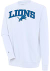 Main image for Antigua Detroit Lions Mens White Chenille Logo Victory Long Sleeve Crew Sweatshirt