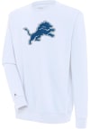 Main image for Antigua Detroit Lions Mens White Chenille Logo Victory Long Sleeve Crew Sweatshirt