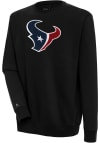 Main image for Antigua Houston Texans Mens Black Chenille Logo Victory Long Sleeve Crew Sweatshirt