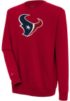 Main image for Antigua Houston Texans Mens Red Chenille Logo Victory Long Sleeve Crew Sweatshirt