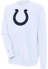 Main image for Antigua Indianapolis Colts Mens White Chenille Logo Victory Long Sleeve Crew Sweatshirt