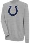 Main image for Antigua Indianapolis Colts Mens Grey Chenille Logo Victory Long Sleeve Crew Sweatshirt
