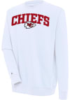 Main image for Antigua Kansas City Chiefs Mens White Chenille Logo Victory Long Sleeve Crew Sweatshirt