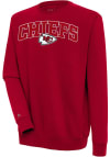 Main image for Antigua Kansas City Chiefs Mens Red Chenille Logo Victory Long Sleeve Crew Sweatshirt