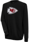 Main image for Antigua Kansas City Chiefs Mens Black Chenille Logo Victory Long Sleeve Crew Sweatshirt