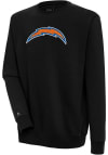 Main image for Antigua Los Angeles Chargers Mens Black Chenille Logo Victory Long Sleeve Crew Sweatshirt