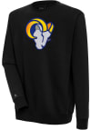 Main image for Antigua Los Angeles Rams Mens Black Chenille Logo Victory Long Sleeve Crew Sweatshirt