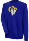 Main image for Antigua Los Angeles Rams Mens Blue Chenille Logo Victory Long Sleeve Crew Sweatshirt