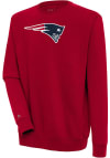 Main image for Antigua New England Patriots Mens Red Chenille Logo Victory Long Sleeve Crew Sweatshirt