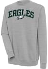 Main image for Antigua Philadelphia Eagles Mens Grey Chenille Logo Victory Long Sleeve Crew Sweatshirt