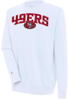 Main image for Antigua San Francisco 49ers Mens White Chenille Logo Victory Long Sleeve Crew Sweatshirt