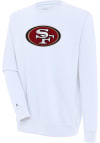 Main image for Antigua San Francisco 49ers Mens White Chenille Logo Victory Long Sleeve Crew Sweatshirt