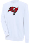 Main image for Antigua Tampa Bay Buccaneers Mens White Chenille Logo Victory Long Sleeve Crew Sweatshirt