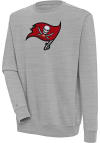 Main image for Antigua Tampa Bay Buccaneers Mens Grey Chenille Logo Victory Long Sleeve Crew Sweatshirt