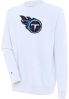 Main image for Antigua Tennessee Titans Mens White Chenille Logo Victory Long Sleeve Crew Sweatshirt