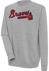 Main image for Antigua Atlanta Braves Mens Grey Victory Long Sleeve Crew Sweatshirt
