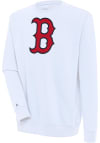 Main image for Antigua Boston Red Sox Mens White Victory Long Sleeve Crew Sweatshirt