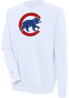 Main image for Antigua Chicago Cubs Mens White Victory Long Sleeve Crew Sweatshirt